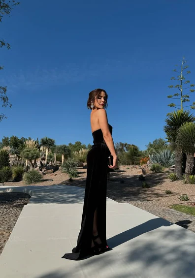 Black Prom Dresses Sexy Slit Prom Dress Birthday Outfits P379 - Image 7