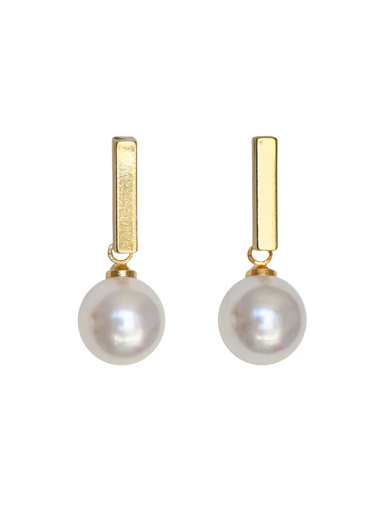 Daily Versatile Pearl Earrings Female Earrings Earrings Small and Delicate Ladies Earrings Silver Pins e016 - Image 5