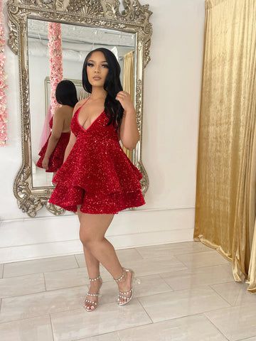 Simple 17th Birthday Dresses Sequin Birthday Outfits P284 - Image 4