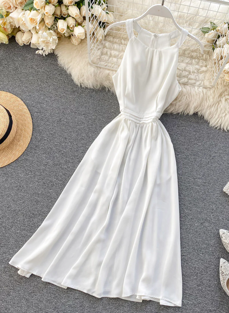 Simple A line sleeveless summer dress fashion dress 052 - Image 9
